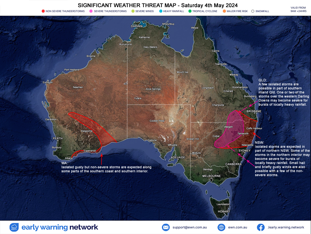 EWN Significant Weather Forecast Map